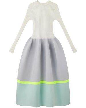 CFCL Ribbed Paneled Dress - White
