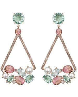 Atelier Mon Triangular Dangler Earrings - White