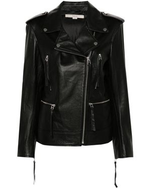 Remain Leather Biker Jacket - Black