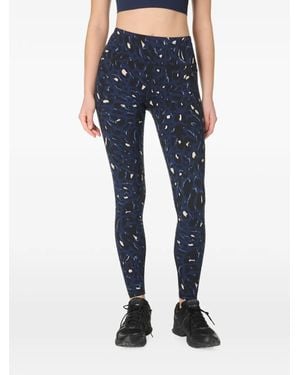 Sweaty Betty Leggins Power Gym Con Motivo De Leopardo - Azul