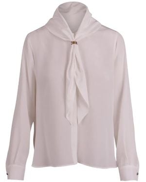 Max Mara Scarf-Detail Long-Sleeve Blouse - Pink