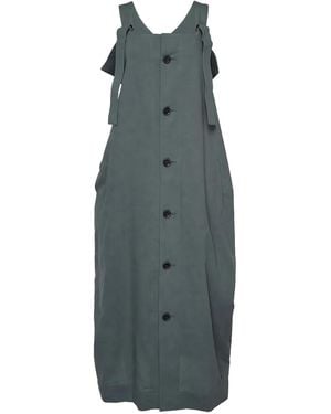 Yohji Yamamoto タイディテール ドレス - グリーン
