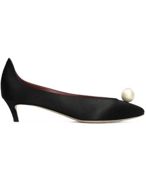 Magda Butrym Pearl-Embellished Pointed-Toe Pumps - Black
