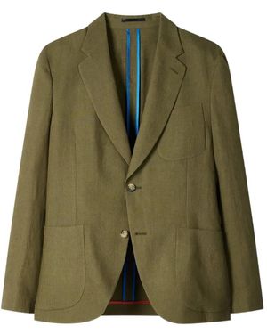 Paul Smith Lightweight linen blazer - Grün