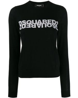 DSquared² Logo Knitted Jumper - Black