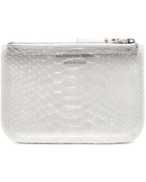 Comme des Garçons Snake Line Zip Wallet - White