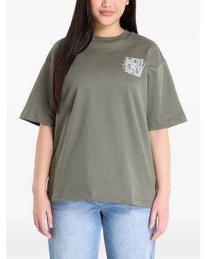 EA7 Camiseta Con Logo Estampado - Gris