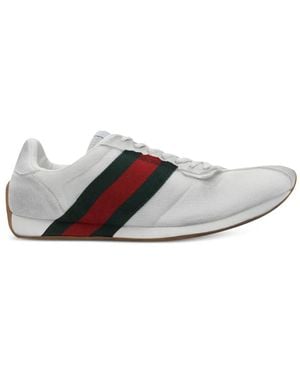 Gucci Tempo Sneakers Mit Webstreifen - Weiß