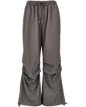 VENUJA Pantalones De Chándal Con Detalle De Cristales - Gris