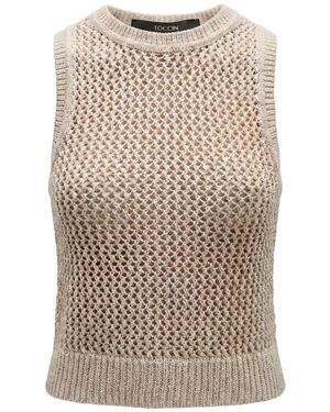 Toccin Winnie Sleeveless Knitted Tank Top - Natural