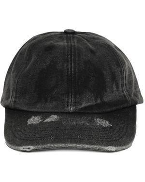 Warren Lotas Distressed-Effect Cap - Black