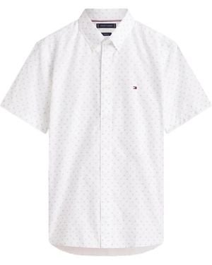 Tommy Hilfiger All-Over Print Short-Sleeve Shirt - White