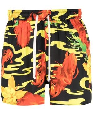 Phipps Floral-Print Deck Shorts - Orange