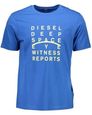 DIESEL Graphic-Print T-Shirt - Blue