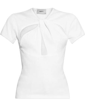 Coperni Cut-Out Design T-Shirt With Modern Silhouette - White