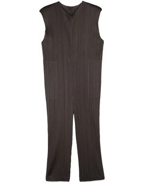 Pleats Please Issey Miyake ノースリーブ ジャンプスーツ - グレー