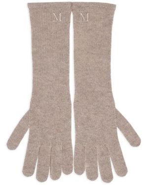 Max Mara Embroidered Gloves - Natural