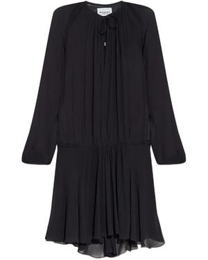 Isabel Marant Drawstring Tiered Dress - Black
