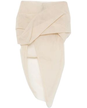 Rick Owens Draped Calf Skirt - White