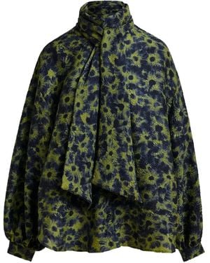 Essentiel Antwerp Abstract-Pattern Blouse - Green