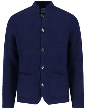 Aspesi Patch-Pocket Cardigan - Blue
