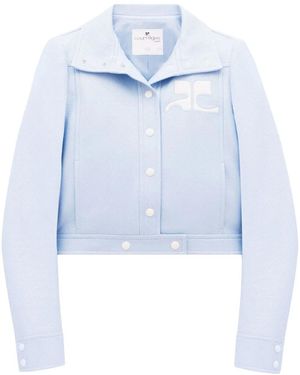 Courreges Structured Cropped Jacket - Blue