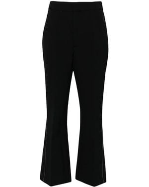 Victoria Beckham Trousers With Stitching - Black