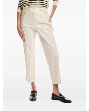 Brunello Cucinelli Straight-Leg Cropped Pants - Natural