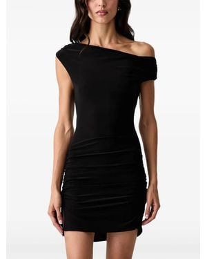 Aniye By One-Shoulder Ruched Mini Dress - Black