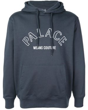 Palace Couture Logo-Print Hoodie - Blue