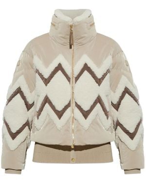 Bogner Vaya D Shearling-Trimmed Down Jacket - Grey