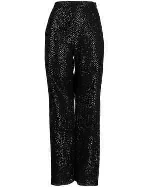Saiid Kobeisy Sequined Straight-Leg Trousers - Black