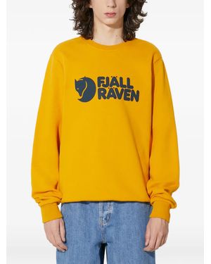 Fjallraven Logo Crew-Neck Sweatshirt - Yellow