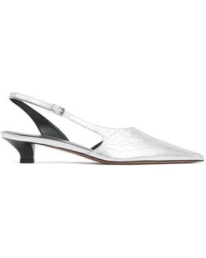 Mansur Gavriel Pumps Anna Con Effetto Metallizzato - Bianco