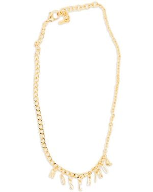 Moschino Logo-Charm Necklace - Metallic