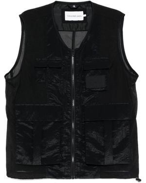 Calvin Klein Panelled Gilet - Black