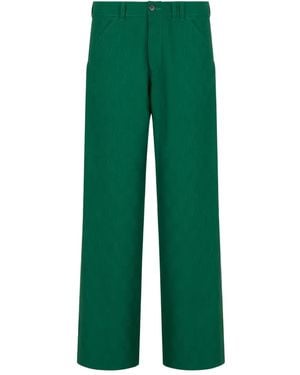 Marni Pocket Belt-Loop Trousers - Green