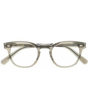 Garrett Leight スクエア眼鏡フレーム - ブラウン