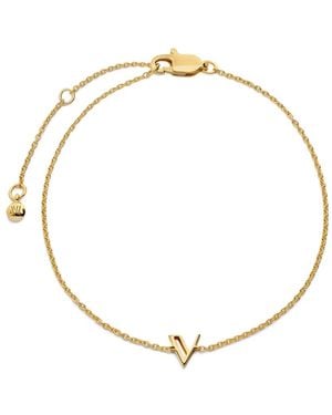 Monica Vinader Initial V Chain Bracelet - Metallic