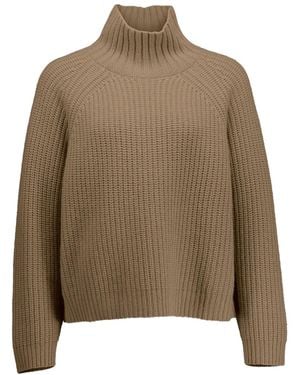 Allude High-Neck Sweater - Brown