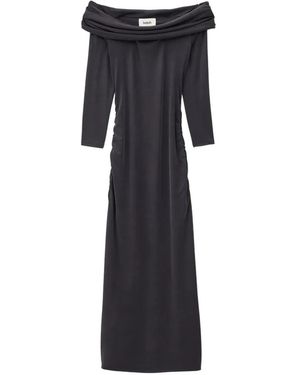 Ba&sh Bettina Off-Shoulder Ruched Dress - Black