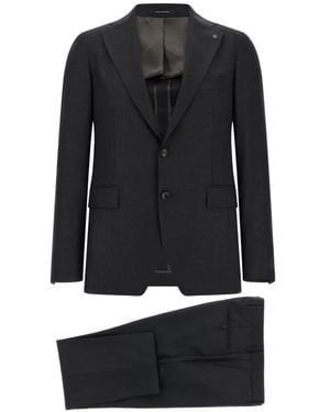 Tagliatore Vesuvio Wool Suit - Black