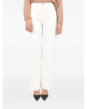 Max Mara Logo-Patch Jeans - White
