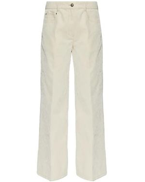 forte_forte Velvet Straight-Leg Pants - White