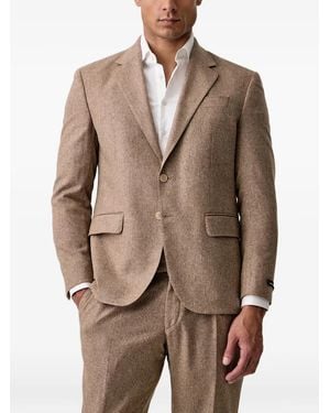 KARL LAGERFELD Notched-Lapels Single-Breasted Blazer - Natural
