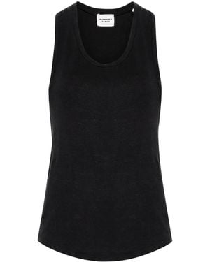 Isabel Marant Arielle リネンタンクトップ - ブラック
