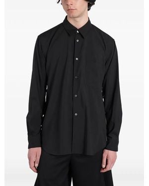 Comme des Garçons Ruffled Zip-Detail Shirt - Black