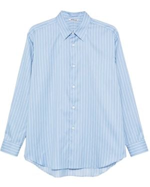 AURALEE Chemise À Rayures - Bleu