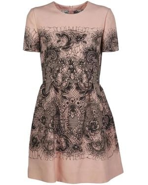 Valentino Garavani Lace Mini Dress - Natural