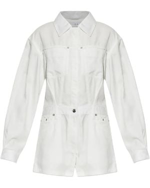 IRO Panelled Long-Sleeve Play Suit - White